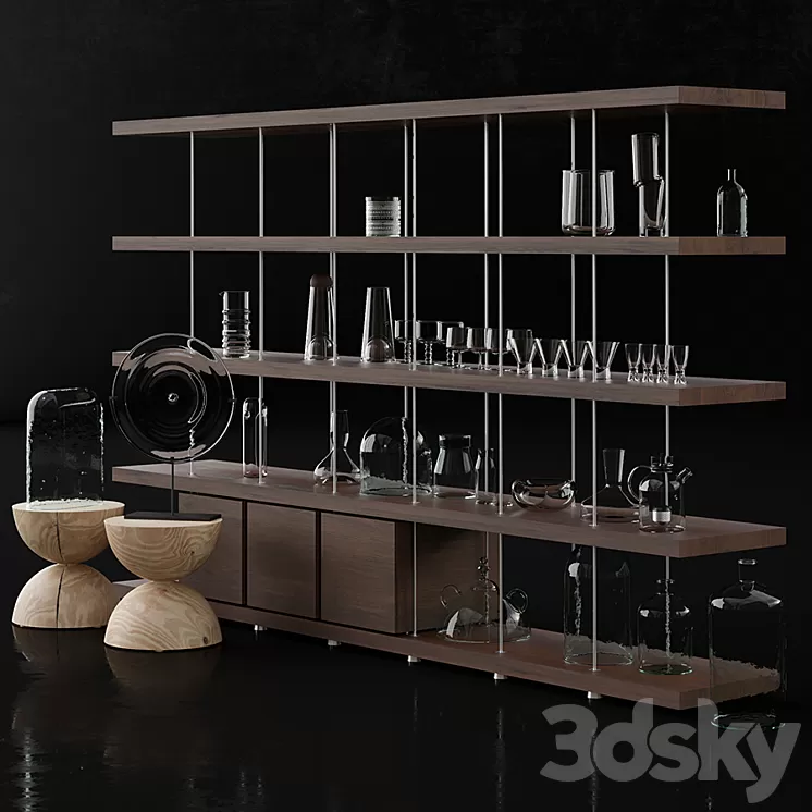 All sorts of glass and Riva 1920 3D Model