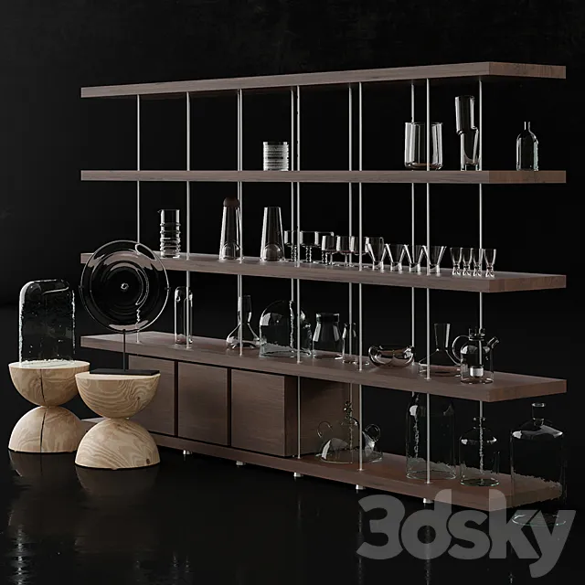 All sorts of glass and Riva 1920 3DModel