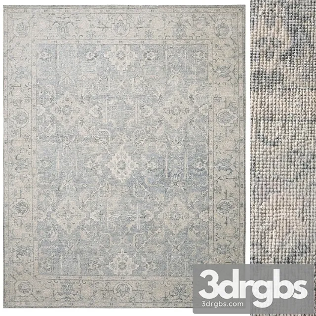 Allegra Hand Knotted Wool Rug 3D Model Free