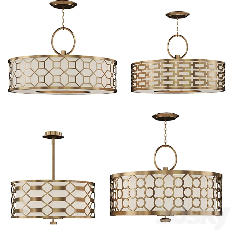 Allegretto Drum Pendants Light 3D Model Free