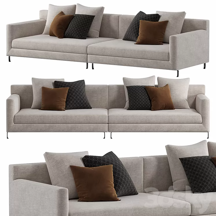 Allen Sofa by Minotti 3D Model Free