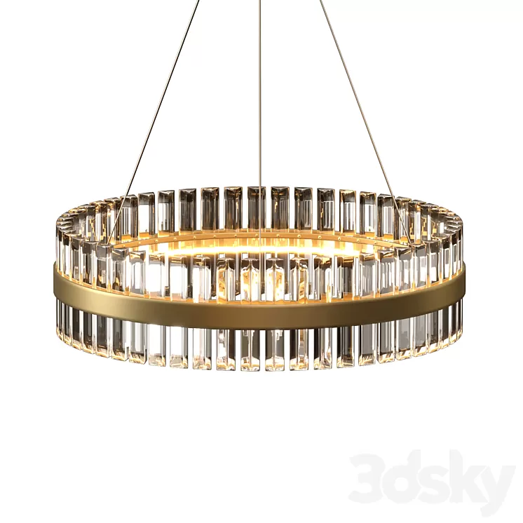 ALLIE MULTI-TIERED CASCADING GOLD CRYSTAL CHANDELIER 3D Model Free