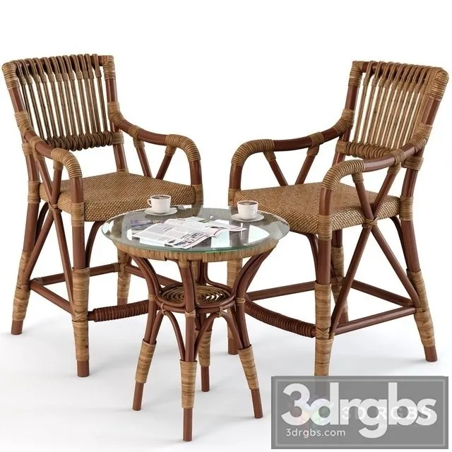 Allison Coastal Stool Abby French Table 3D Model Free