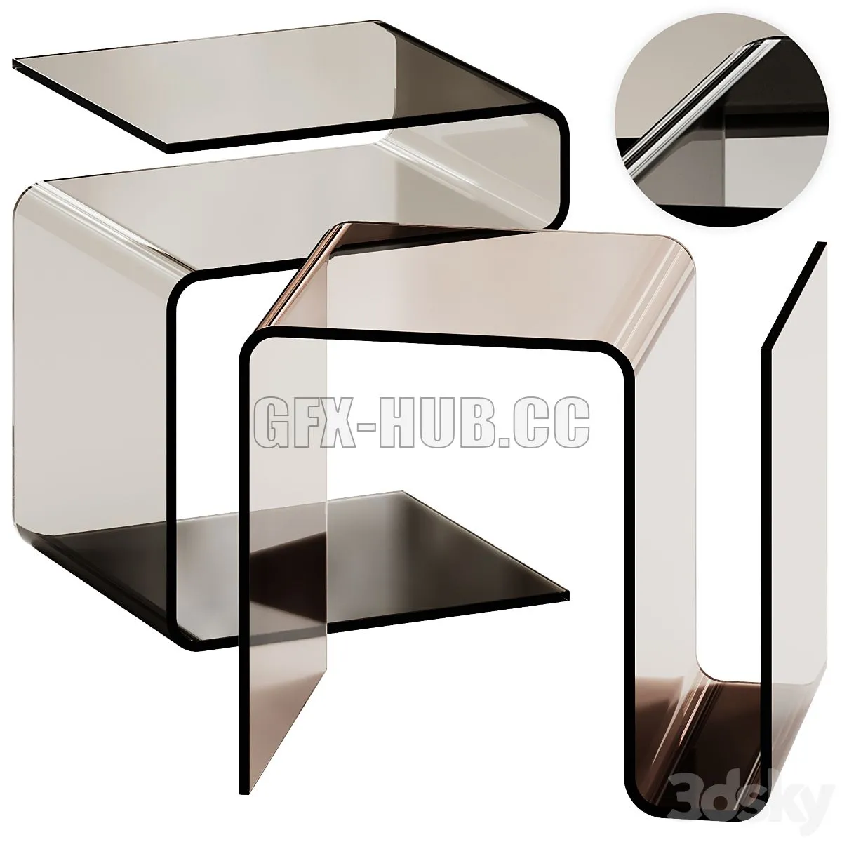 Allred Side Table by Metro Lane 3D Model