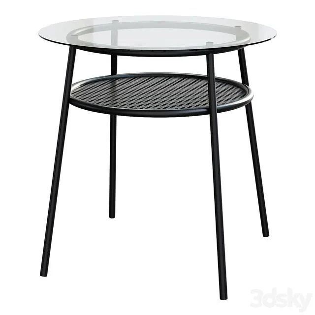 ALLSTA Table glass metal black 3D Model