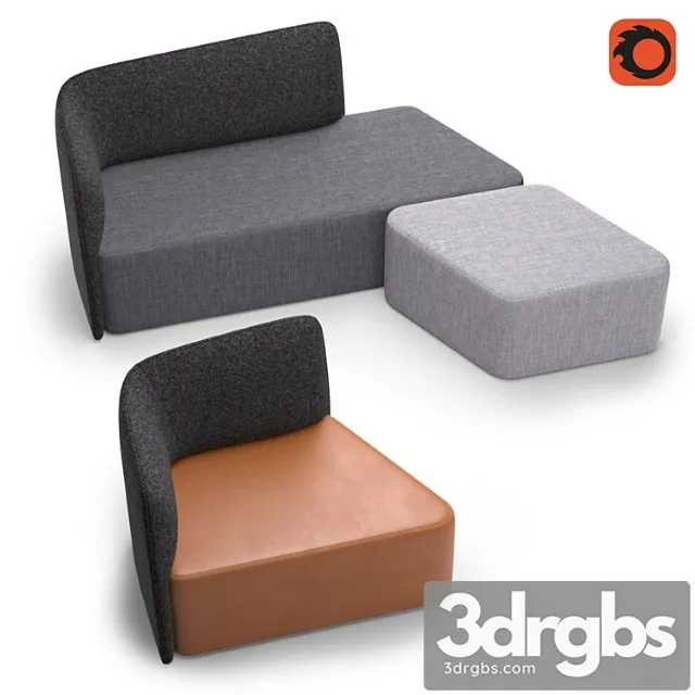 Allsteel peak lounge 2 3D Model Free