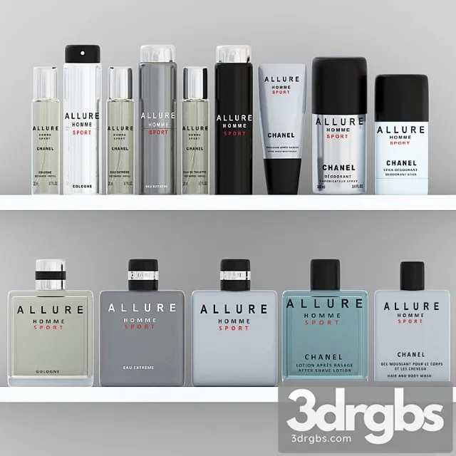 Allure Homme Sport Set 3D Model Free