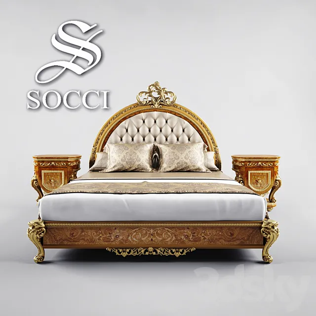 Allure SOCCI Bed 3D Model