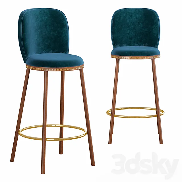 Alma Bar Chair 3D Model
