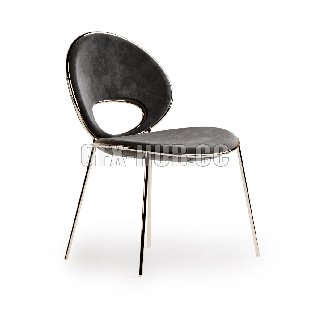 Alma de Luce Black Pearl chair 3D Model