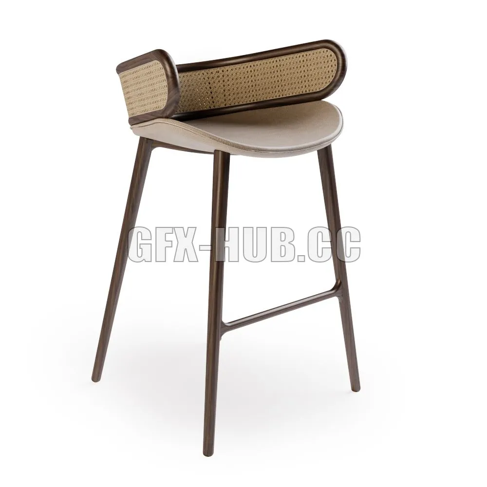 Alma de LUCE Mudhif bar stool 3D Model