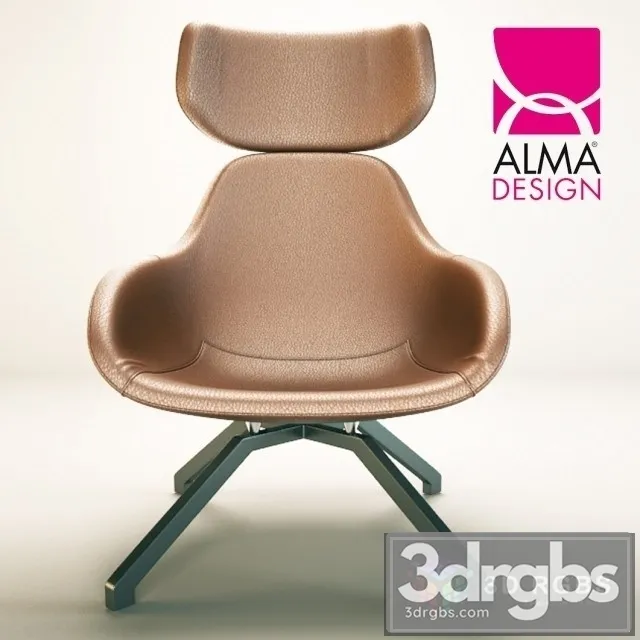Alma Design X2 Big Armchair 3D Model Free