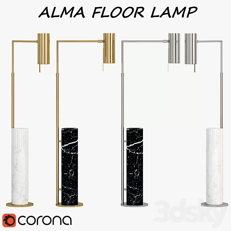 alma floor lamp 3D Model