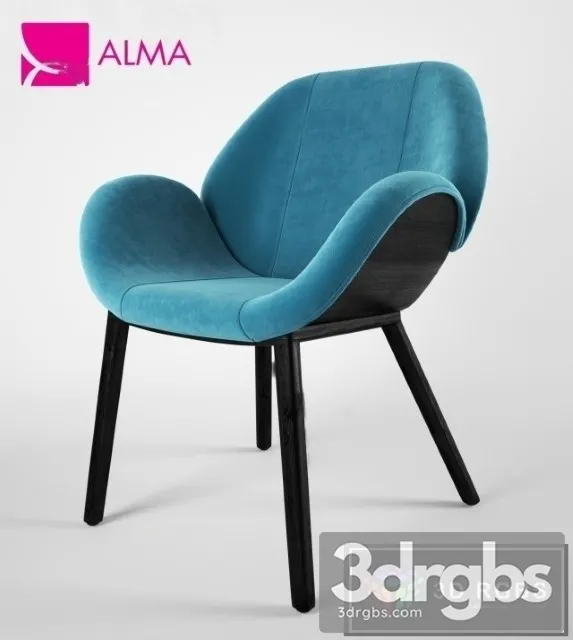 Alma Lips Chair 3D Model Free