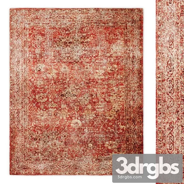 Almira hand-knotted wool rug rh 3D Model Free