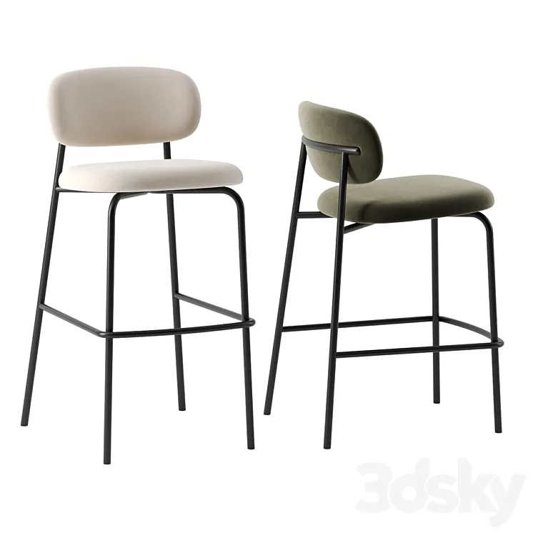 Aloa bar stool by Artifort 3D Model Free