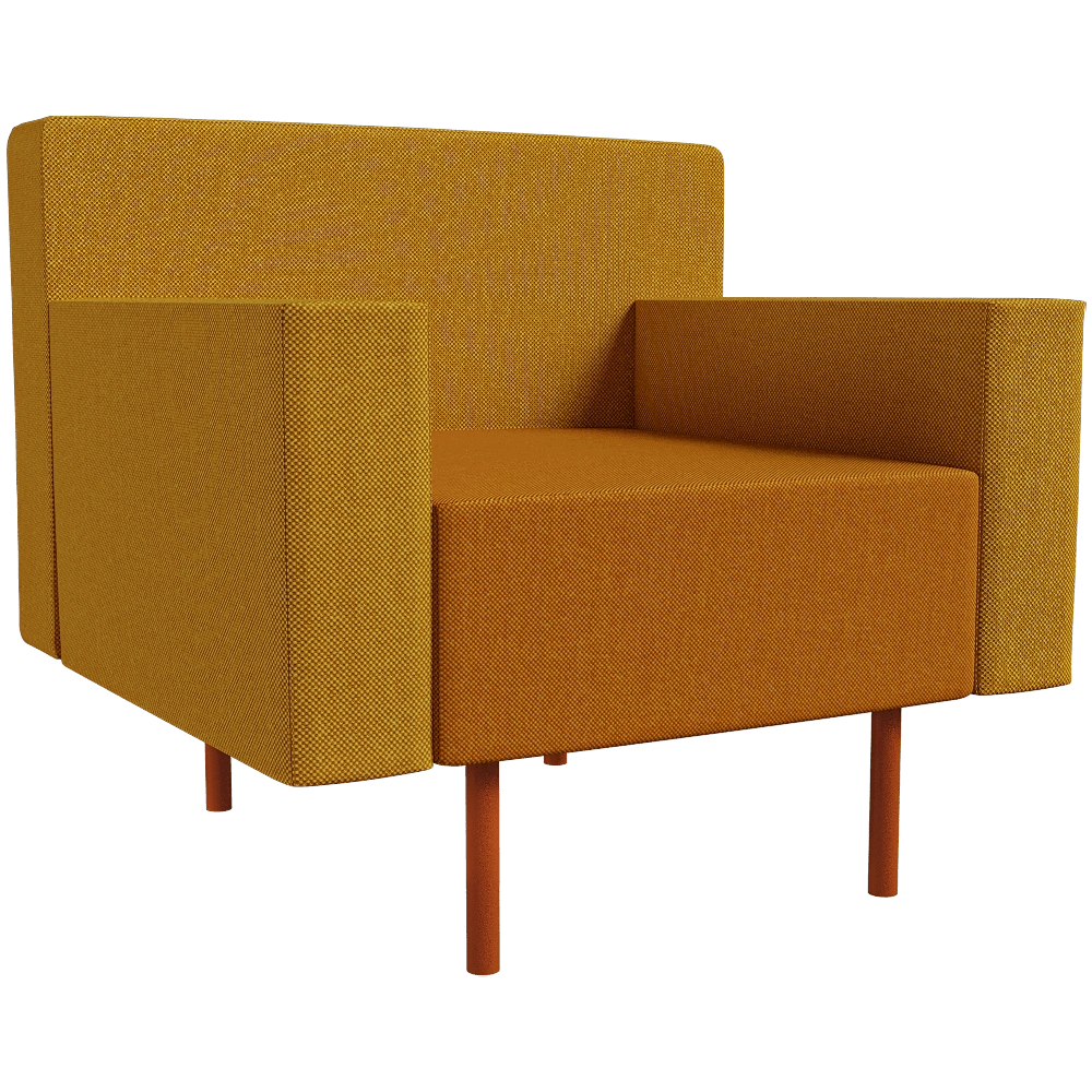 Alot  - Armchair Mob with low armrests 3D Model