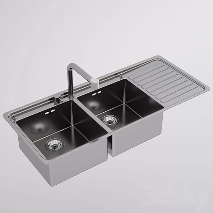 Alpes Inox Kitchen Sink 3D Model