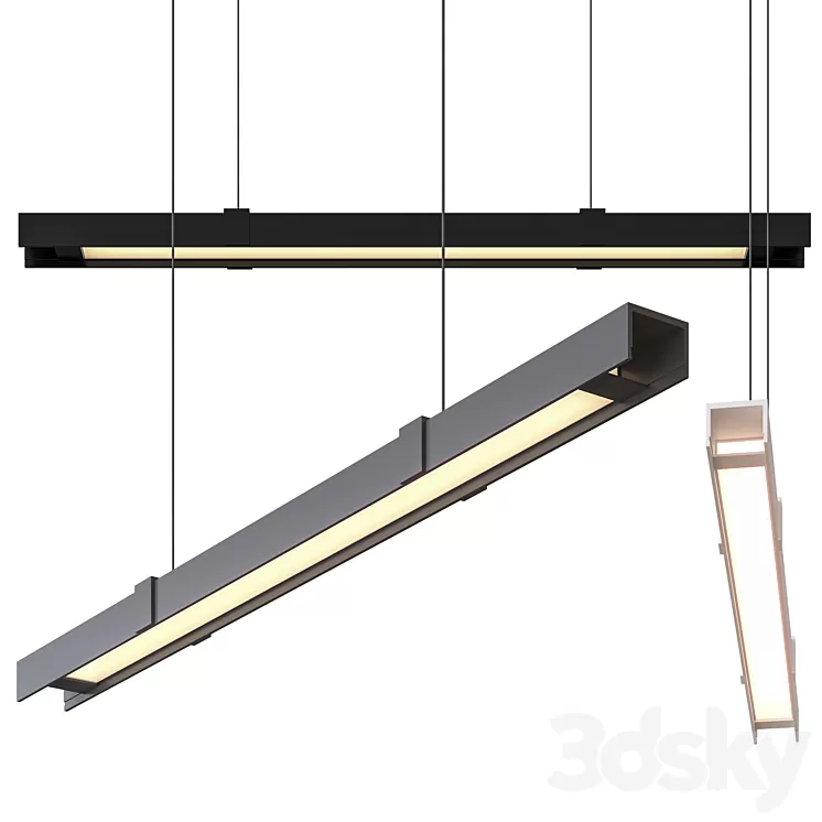 Alpha Linear Suspension Light By Kuzco Lighting 3D Model