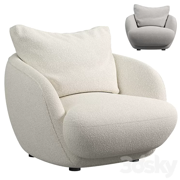Alpine arm chair 3D Model Free Download