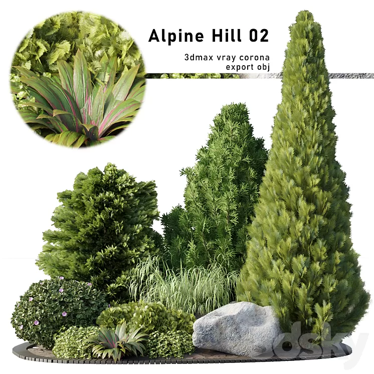 Alpine Hill 02 3D Model