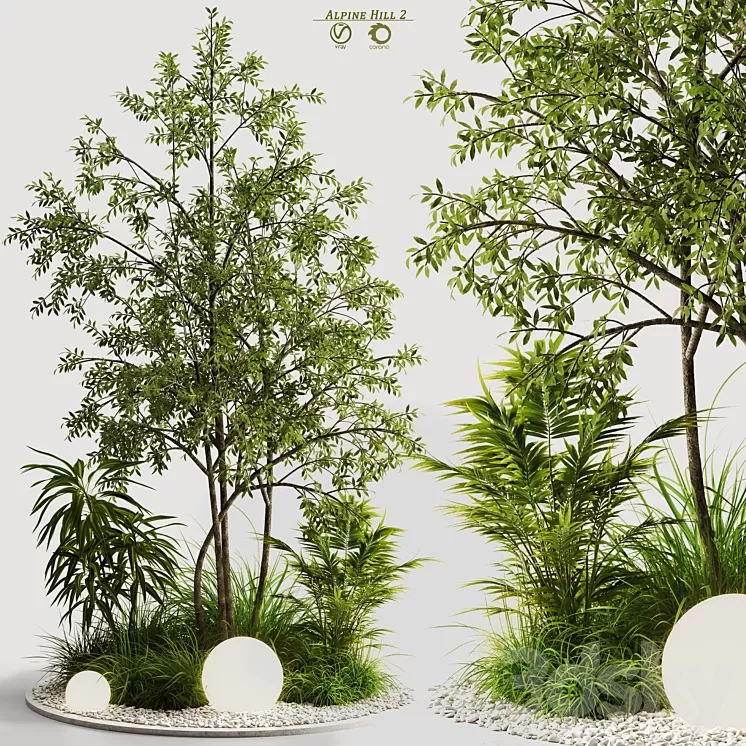 Alpine hill 2 3D Model Free