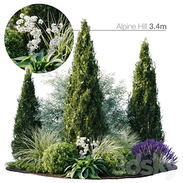 Alpine Hill 3.4m 3DModel