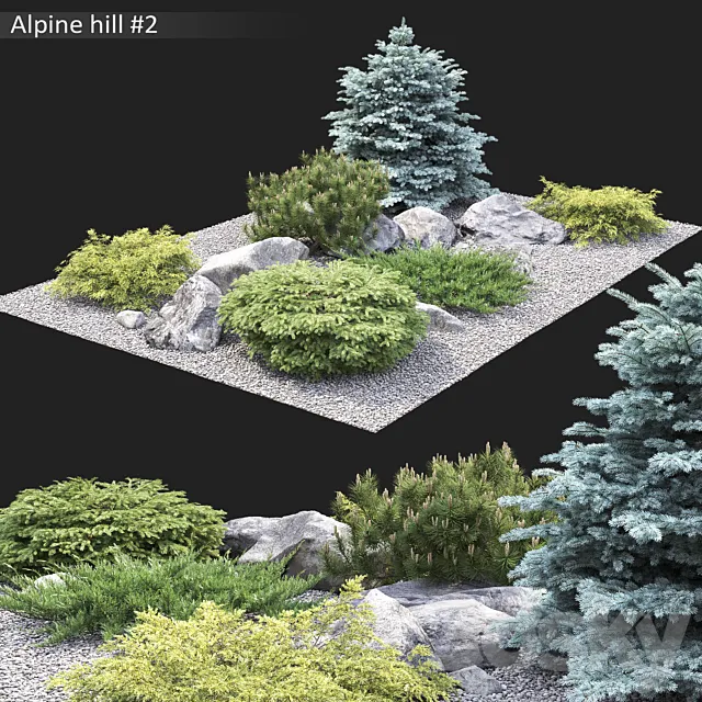 Alpine hill 3D Model
