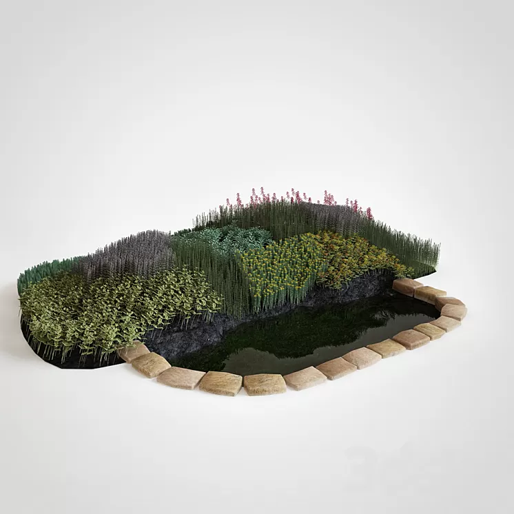 Alpine hill 3D Model