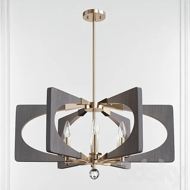 Alscar Driftwood Gray 6 Light Chandelier by Kichler 3D Model