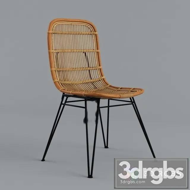 Alterego Design Rattan Stuhl Panama Schwarz 3D Model Free