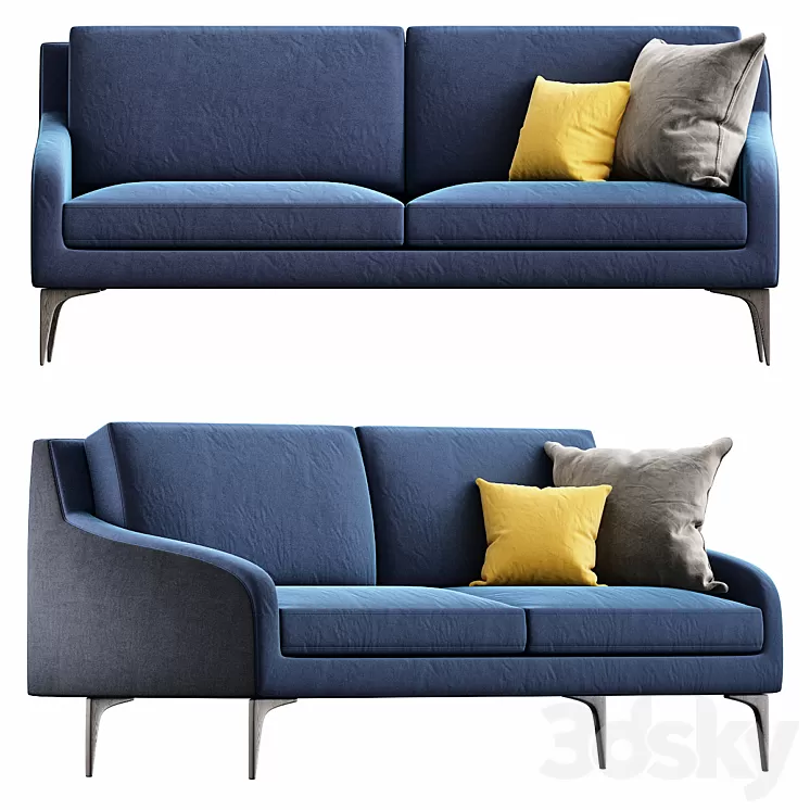 Alto 3 Seater Sofa - West Elm 3D Model