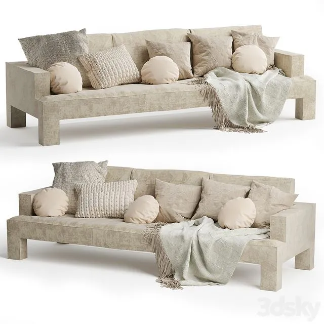 Alto Piano 3 Seater Sofa 3D Model