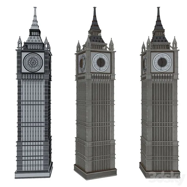 Altobel Antonio big ben grandfather clock 3D Model