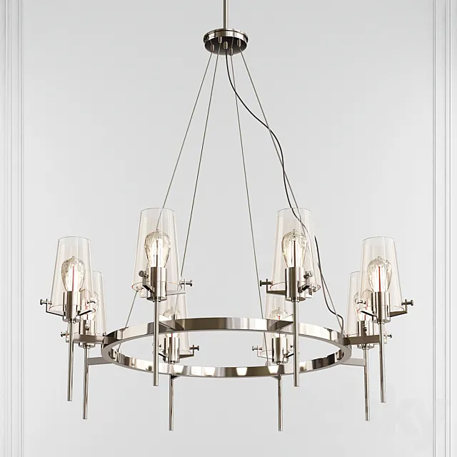 Alton Chrome 8 Light Chandelier by Kichler 3D Model