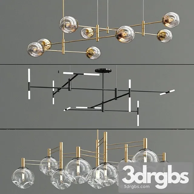 Altona Temper Gap Chandeliers Collection 3D Model Free