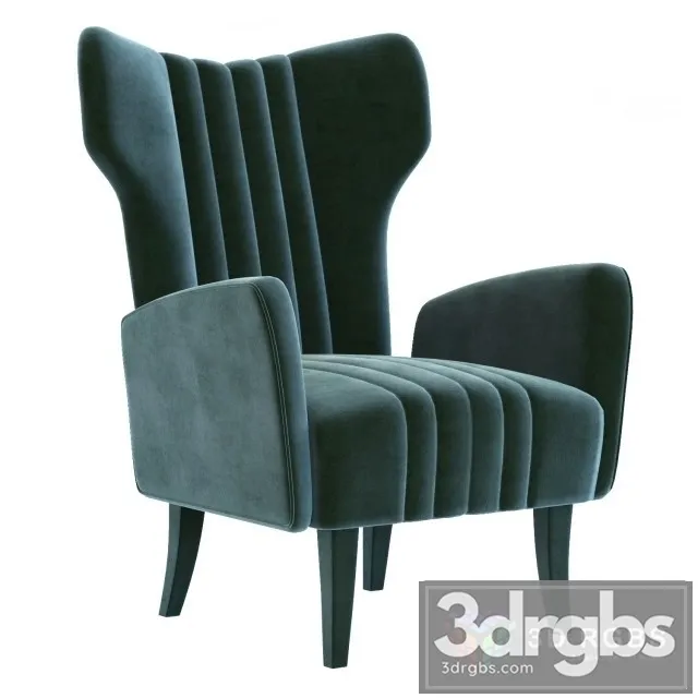 Altrobene Velvet Accent Armchair 3D Model Free