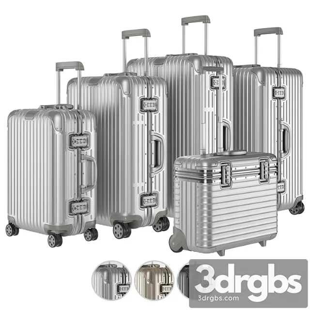 Aluminium Suitcase Rimowa Collection 3D Model Free