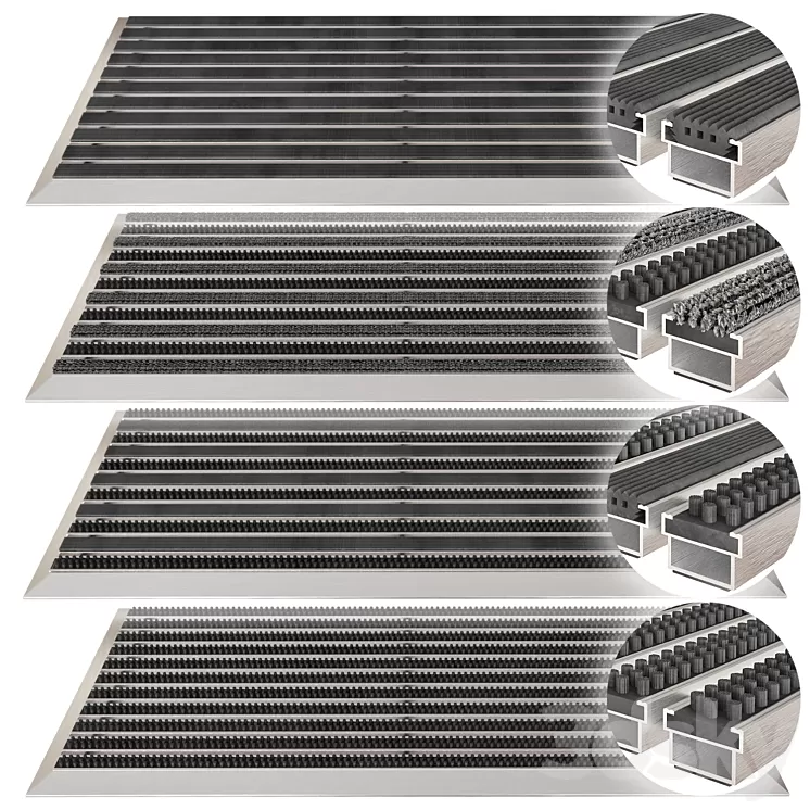 Aluminum dirt grates 3D Model