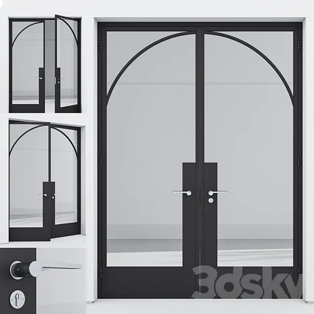 Aluminum door 34 3D Model