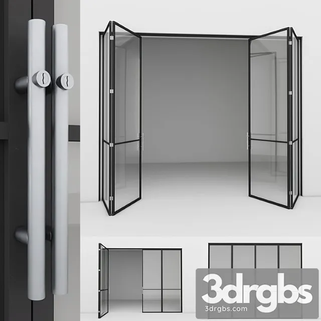 Aluminum door 4 3D Model Free