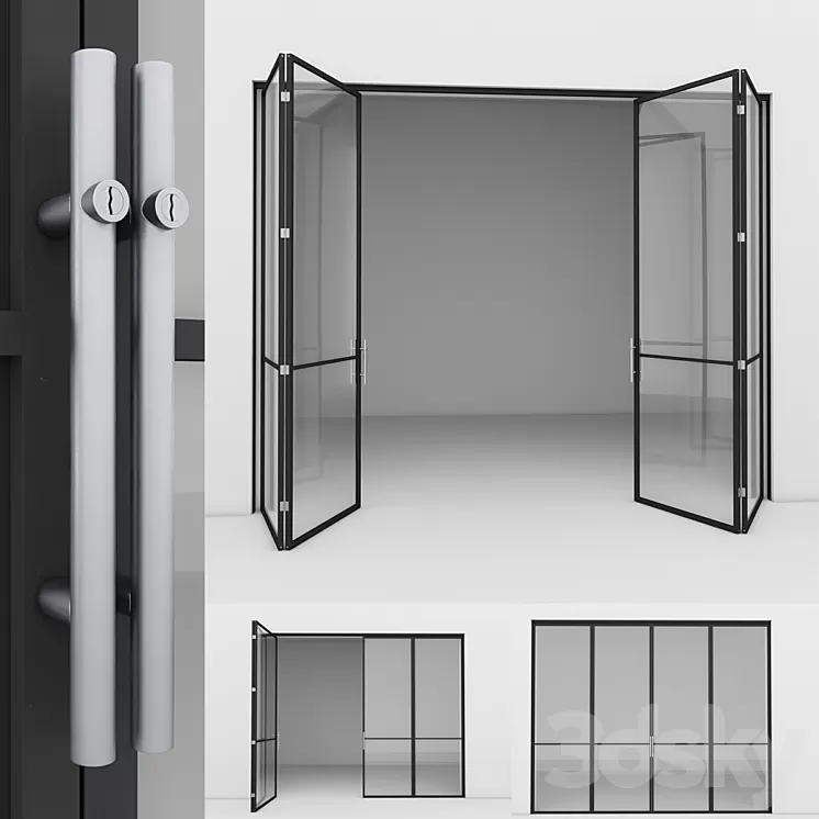 Aluminum door 4 3D Model