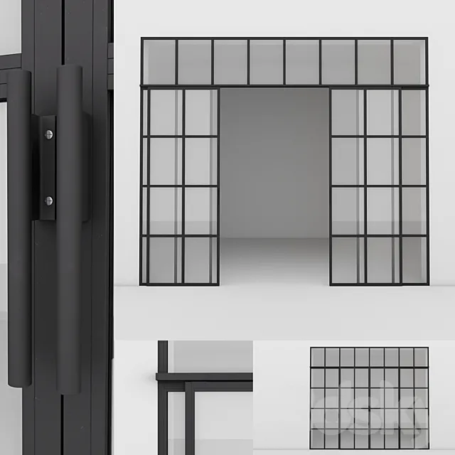 Aluminum door 5 3DModel