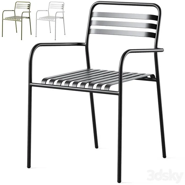 Aluminum garden armchair MANNI by LA REDOUTE 3D Model