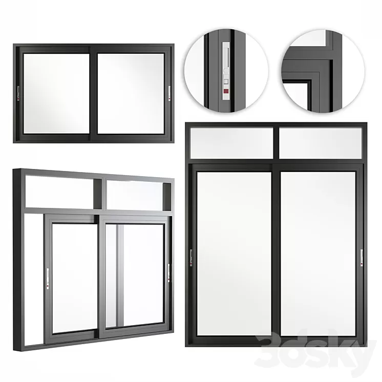 Aluminum Sliding Door & windows with header