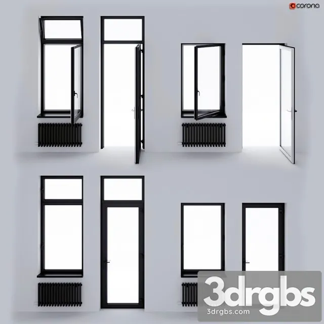 Aluminum window and balcony door alumil_222 3D Model Free