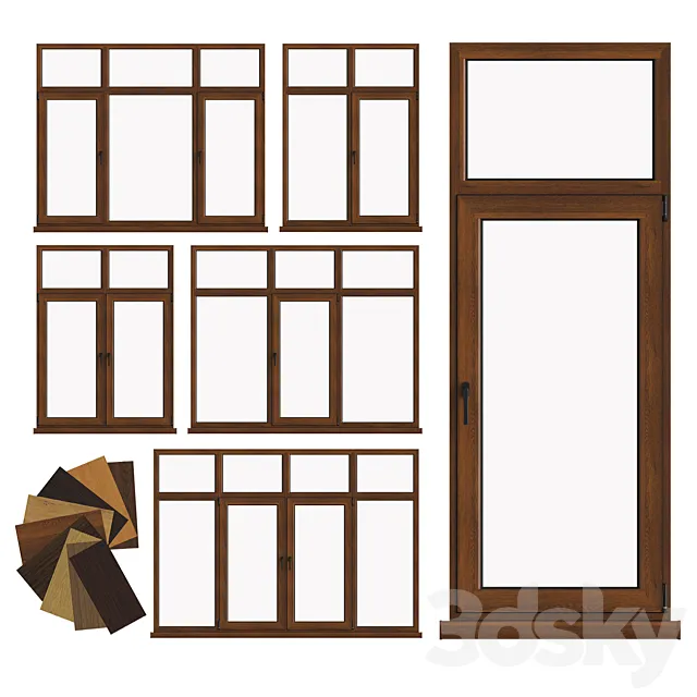 Aluminum windows 5 3D Model