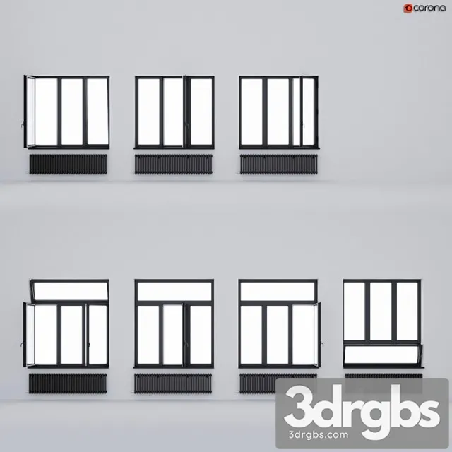 Aluminum Windows Alumil 3D Model Free