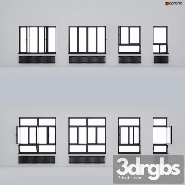 Aluminum windows alumil_1 3D Model Free