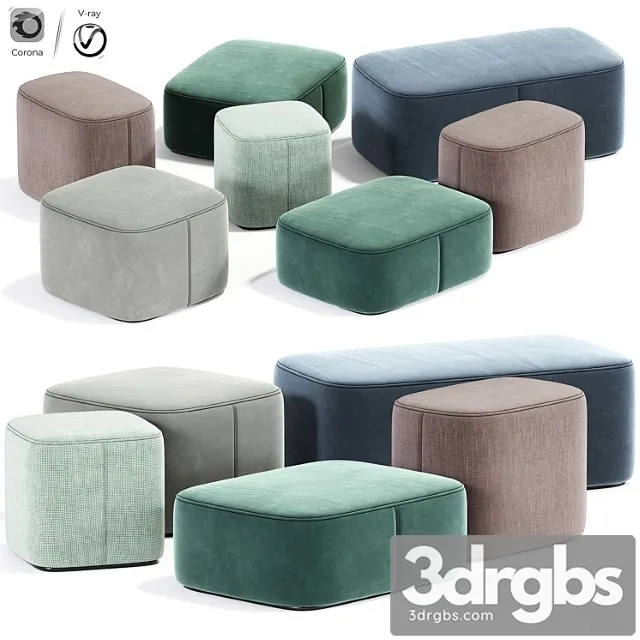 Alvin maris corner pouf 2 3D Model Free